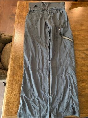 Koi Lite Scrub pants Women's Gray Cargo Utility Pants with Zipper Pocket